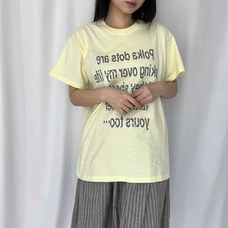 Dot Lettering Cotton Boxy T-shirt Oversized Short Sleeve T-shirt