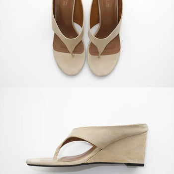 suede flip flops