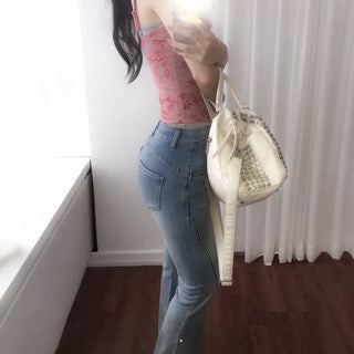 light blue span bootcut denim pt (3size)