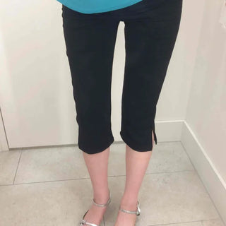 Elastic Waist Stretch Slit Midi Skinny Long Pants