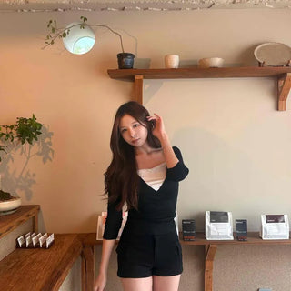 High-Waisted Cargo Hip-Padded No Waist Gabbing Stretchy Spandex Slim Fit Pocket Shorts