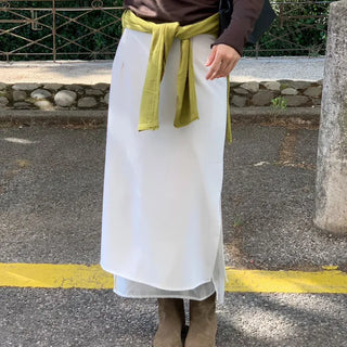 Chiffon See-through Layered Long Skirt