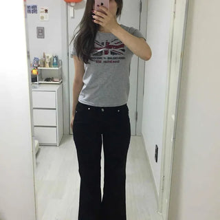 Low-Rise Hidden Elastic Back Pocket Lyocell Four-Way Stretch Bootcut Long Pants