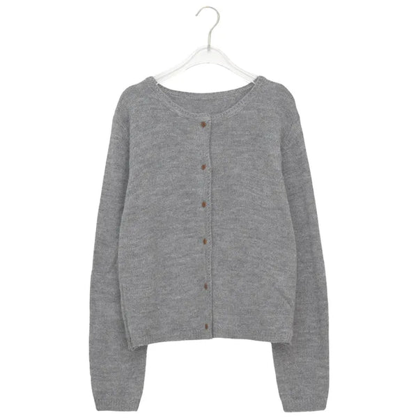 Woolden Round Knit Long Sleeve Cardigan