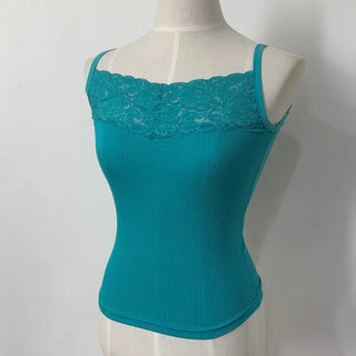 Flower lace tank top