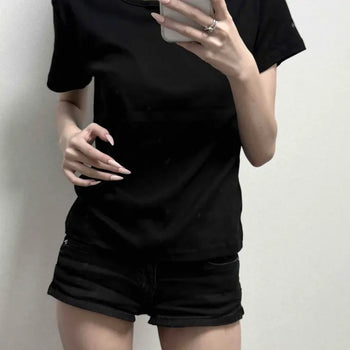Slim Fit Cotton Round Neck Short Sleeve T-shirt