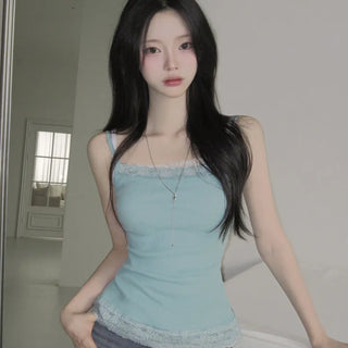 Lace Ribbed Slim Delicate Fit Layered Sleeveless Top that elevates your outfit