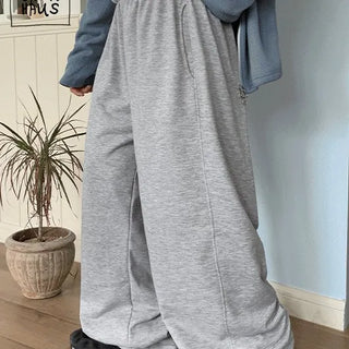Henu Elastic Waist Jogger Wide Training Pants