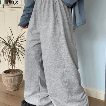 Henu Elastic Waist Jogger Wide Training Pants