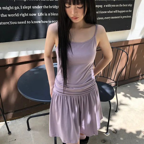 Milfone Shirred Sleeveless Dress