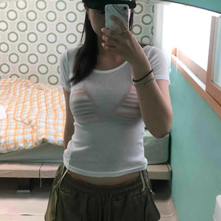 Lea Slim See-through Short Sleeve T-shirt