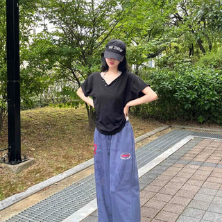Shadow Graphic Training Wide Long Pants