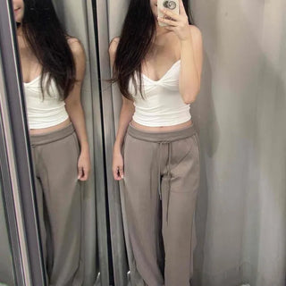 Cooling Spandex Wrinkle-Free Elastic Waist Slim Training Bootcut Long Pants
