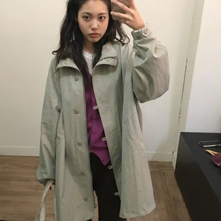 Lavion Shirred Oversized Cotton Half Field Jacket