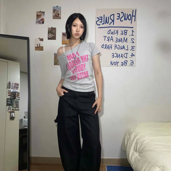 Wide Crossbody Back Pocket Jeans