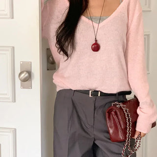 Erden Mohair V-neck Knit