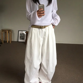 *High Quality* Nylon Pintuck Wide Pants