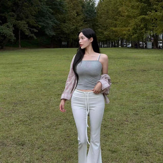 *Great versatility⑉♥* Rioll Slim Strap Crop Top