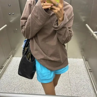 Slub T-shirt  Loose-fit long-sleeve t-shirt