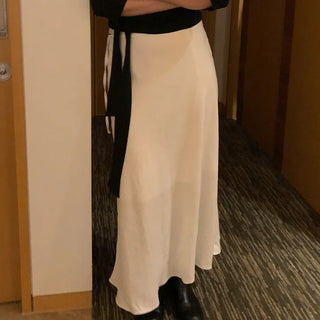 Ething Women's Belted A-Line Long Skirt for Wedding Guests and Dates