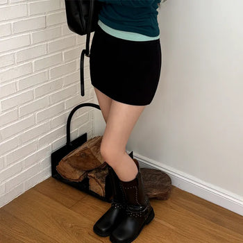 OAI Spandex Low Mini Skirt