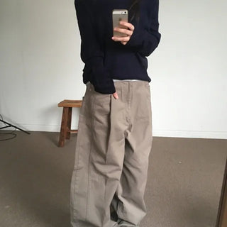 *Cut* Wintuck Cotton Wide Pants