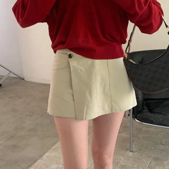 Alled Asymmetrical Wrap Mini Skirt