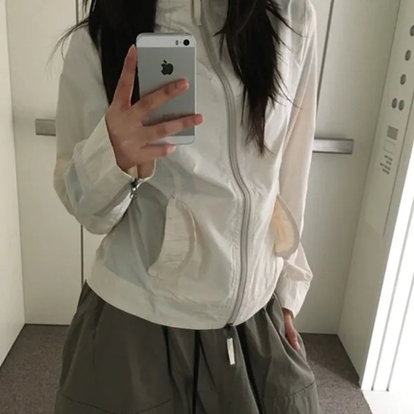 *Gorpcore* Rika Shirred Windbreaker