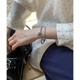 heart layered bracelet