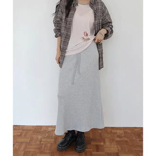 cozy waffle skirt