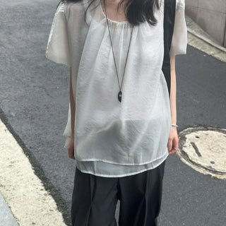 Ness Organza Blouse (2 colors)