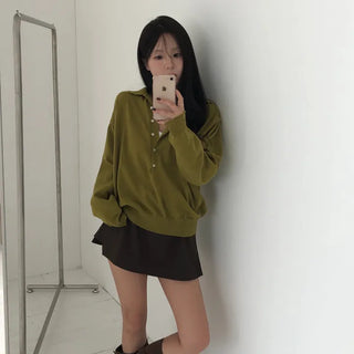 Centi Collar Button Knit