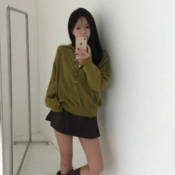 Centi Collar Button Knit