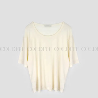 Velour U-neck T-shirt