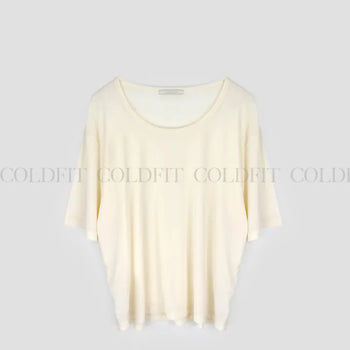 Velour U-neck T-shirt