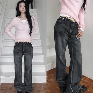 Joel Washed Semi Bootcut Low-Rise Denim Pants