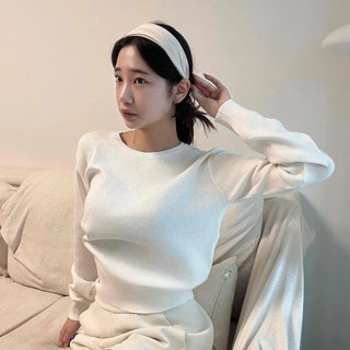 Round Neck Oversized Thick Pastel Knit