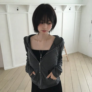 Dea Slim Delicate Fit Zip-up Hoodie