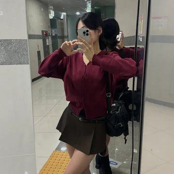 [Cinched Waist/Delicate~] Rendezvous V-Neck Cardigan