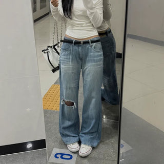 [Loose Fit Version] Cat's Low Bootcut Pants