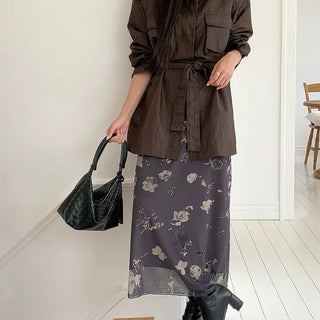 Romance Printed Long Skirt