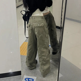 [26FW] Celine Pigment Washed Wide Cargo Pants