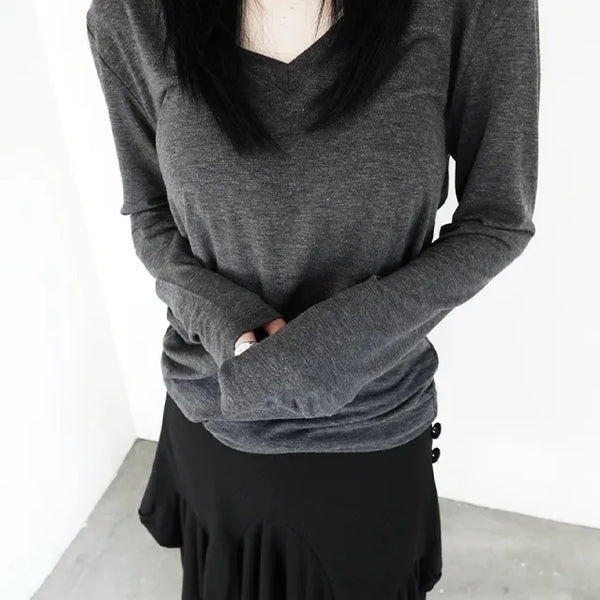 SOFT FLOW V NECK T-Shirt (2 COLORS)