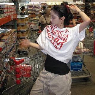 Hey Lettering Oversized Short Sleeve T-shirt