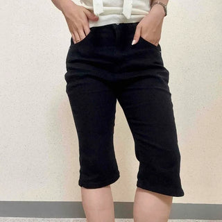 High-Waisted Slit Stretch Bootcut Long Pants with Detachable Hip Pads