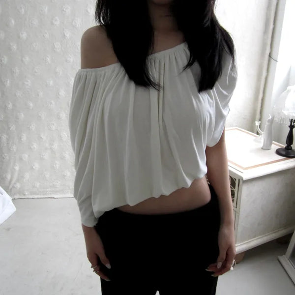 SOFT DRAPE OFF TOP (2 COLORS)
