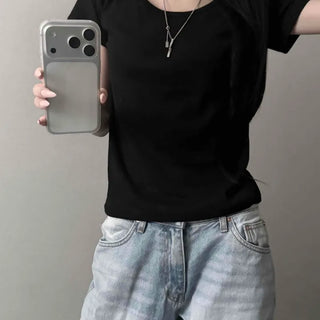 100% Cotton Round Neck Slim Fit Short Sleeve T-shirt