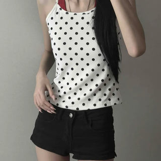 Striped Ribbon Layered Stretch Sleeveless
