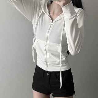 Mala Fit Stretchy Fleece-Lined Track Zip-Up Hoodie