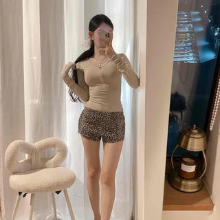 Leopard Micro Elastic Shorts
